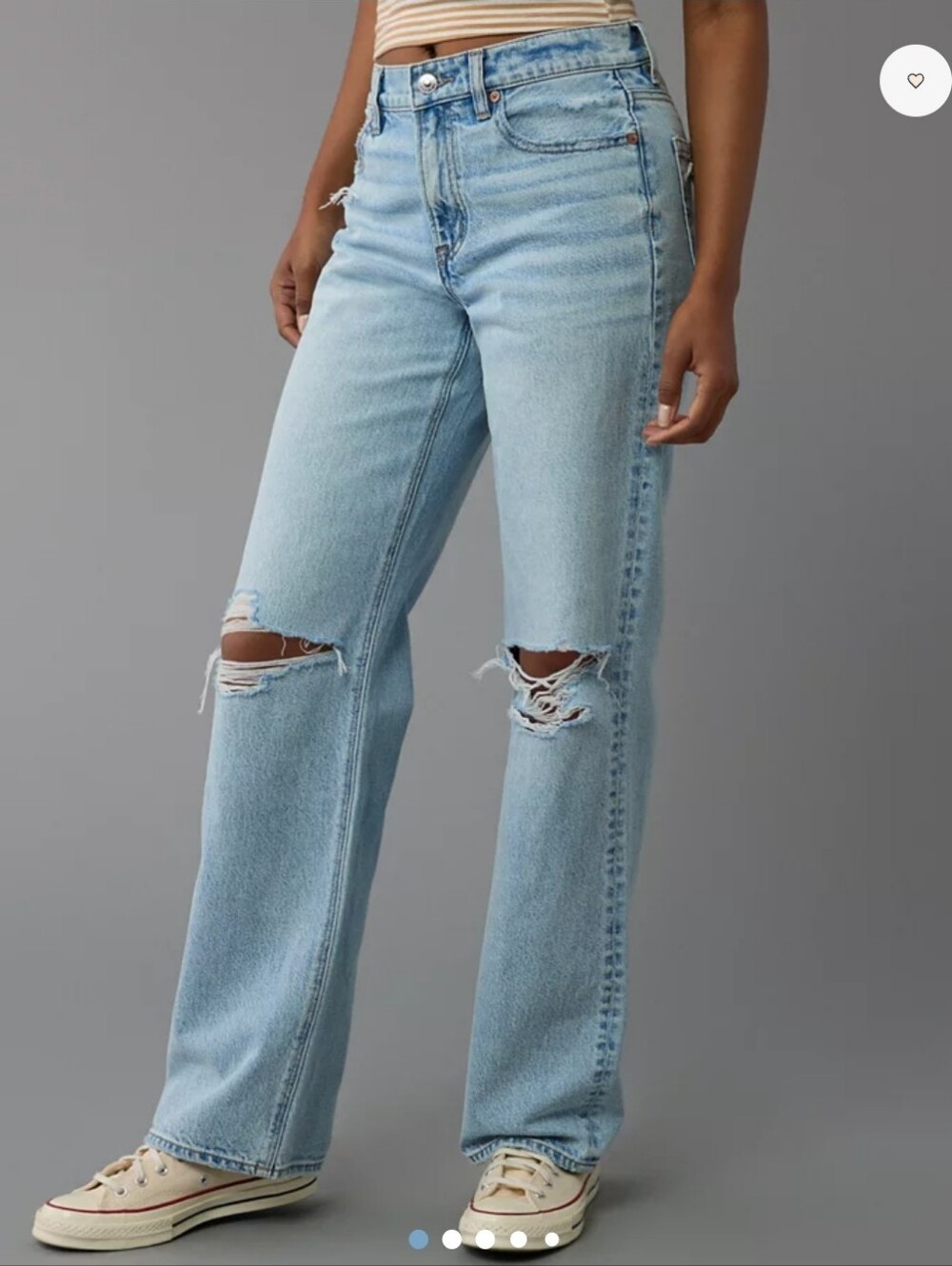 American Eagle Stovepipe Distressed Jeans Size 10 Short